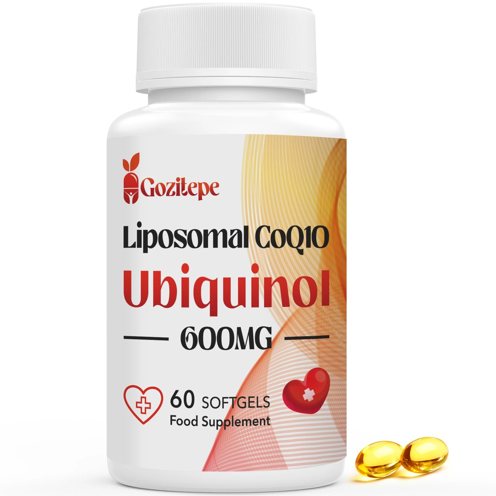 Liposomal CoQ10 Ubiquinol 600mg, 60 Mini Softgels, High Strength Active Coenzyme Q10, Enhanced Absorption, Premium Quality Formula, 60 Count (Pack of 1)