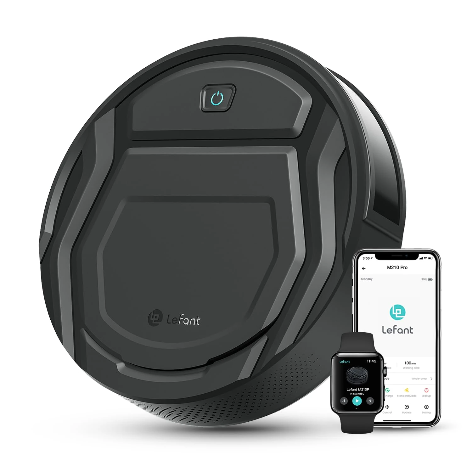 Lefant M210P Robot Vacuum Cleaner, Featured Carpet Cleaner Small Robot 7.8cm Thin 28cm DIA, Robotic Vacuum Alexa Voice Control Self-Charging Ideal for Pet Hair Hard Floor and Carpet