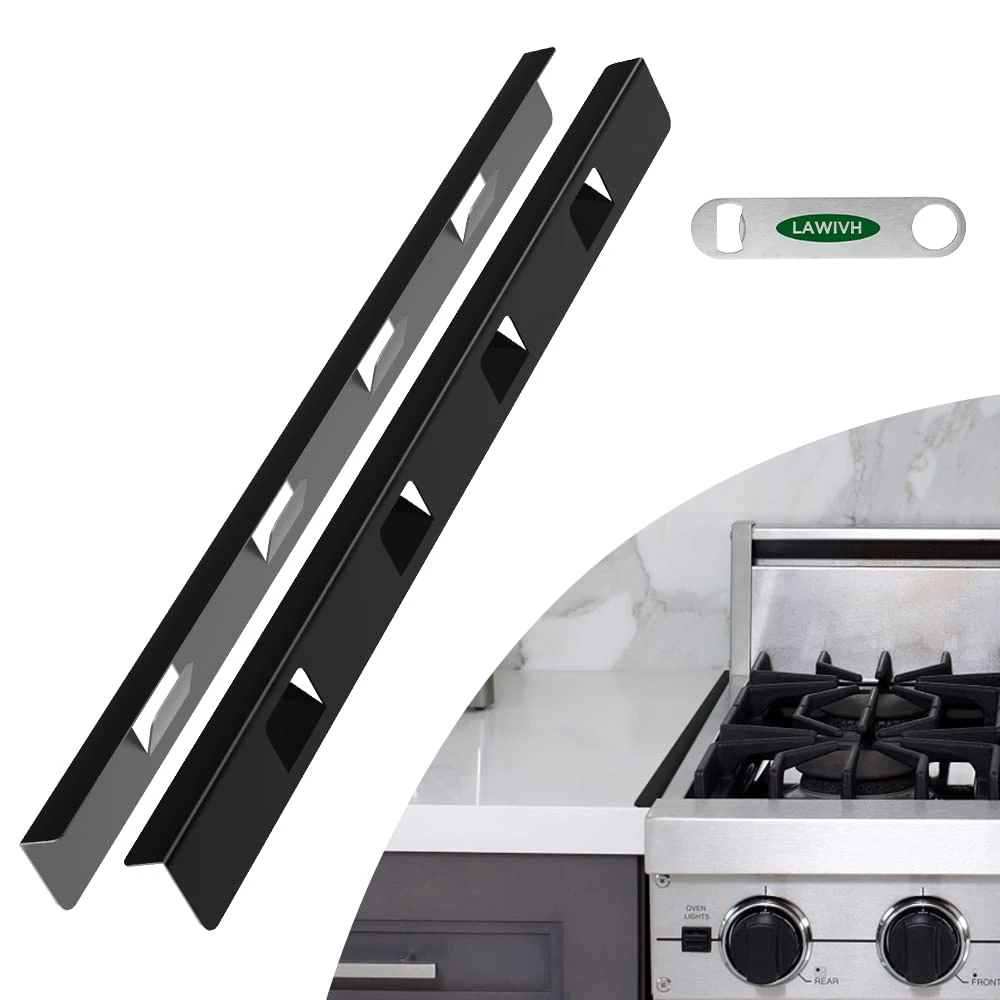 Stove Gap Covers Stainless Steel Stove Gap Filler Range Trim kit Between Oven and Countertop Dishwasher Dryer Heat Resistant and Easy to Clean (23'4 Mirror Black)
