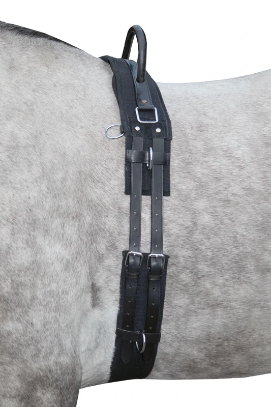 HKM Lunging Girth 1795 Lunging Belt Black Thoroughbred/Warmblood