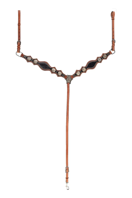 HKM Breastplate Black/Brown Vollblut