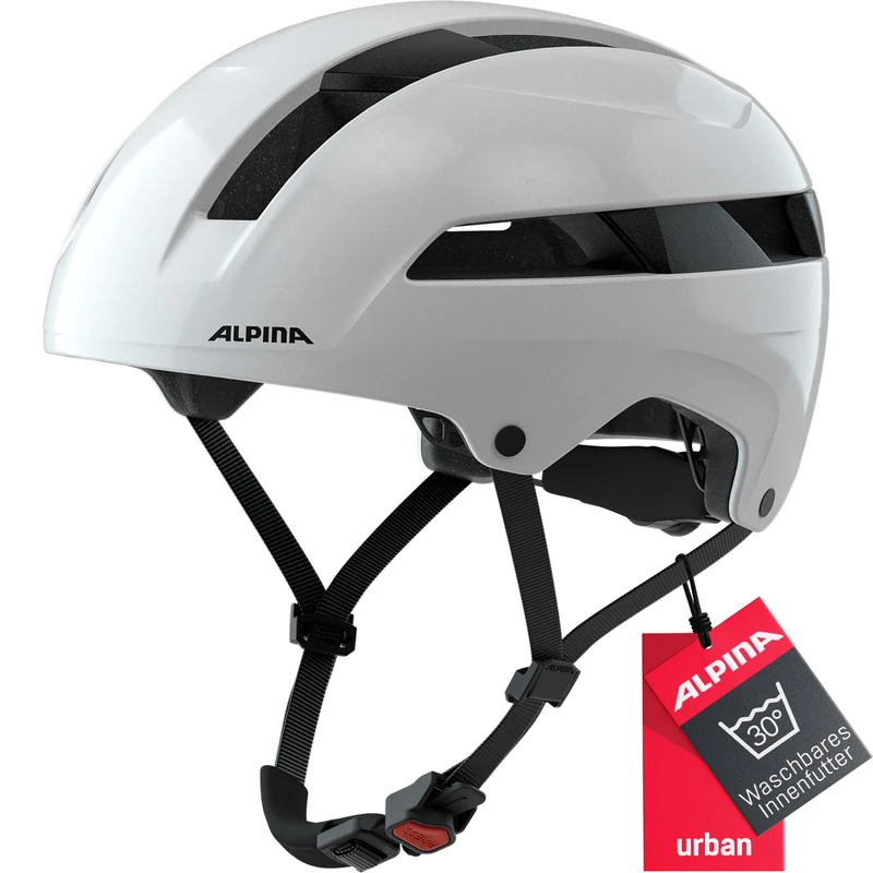 ALPINA Unisex - Adults, SOHO cycling helmet, white gloss, 55-59 cm
