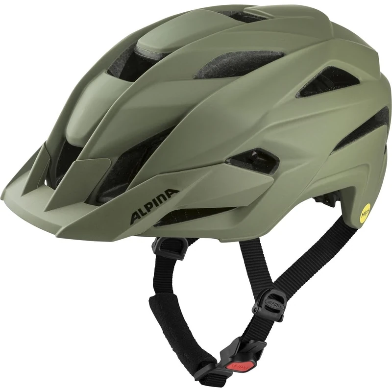 ALPINA Unisex - Adults, STAN MIPS cycling helmet, olive matt, 51-55 cm