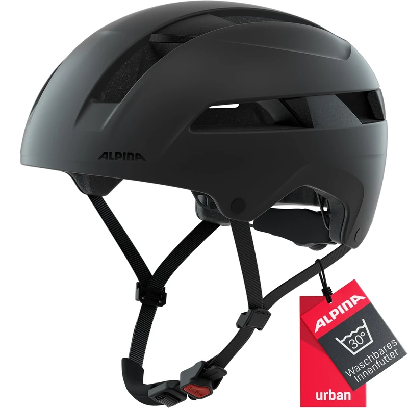 ALPINA Unisex - Adults, SOHO cycling helmet, black matt, 55-59 cm