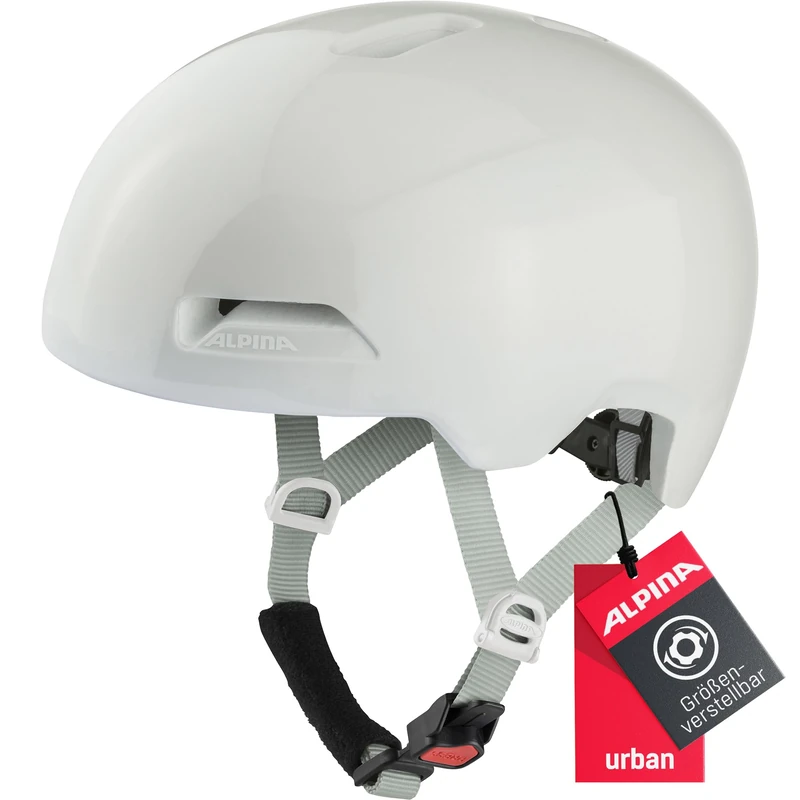 ALPINA Unisex - Adults, HAARLEM cycling helmet, white gloss, 52-57 cm