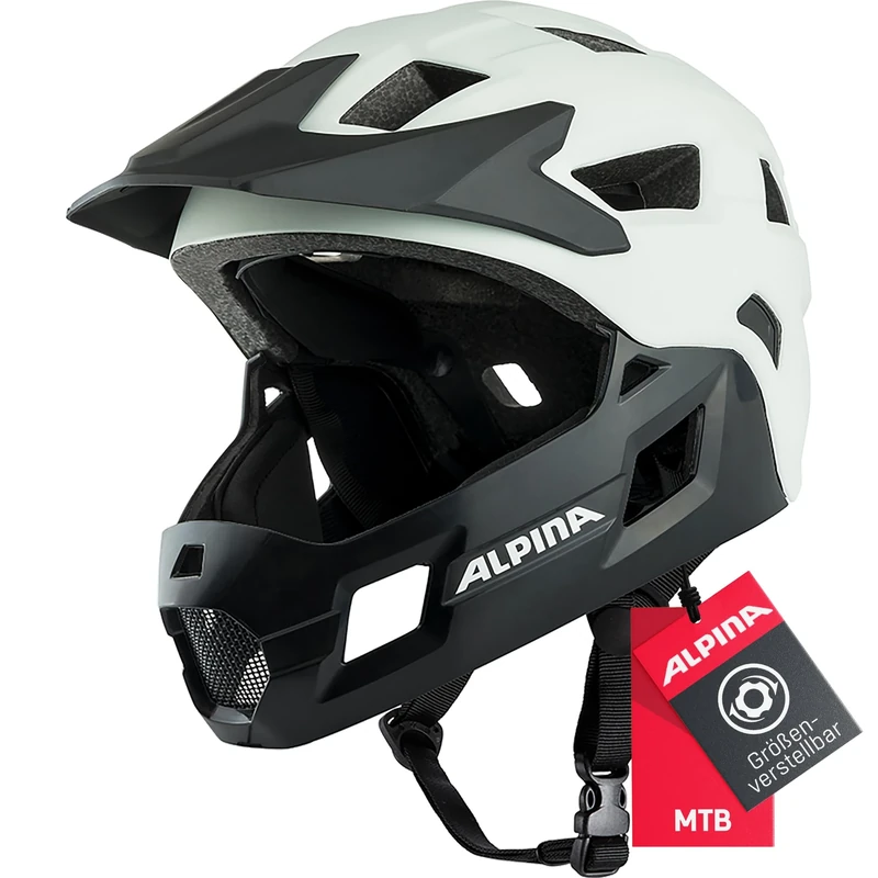 ALPINA Unisex - Children, RUPI cycling helmet, off-white matt, 50-55 cm