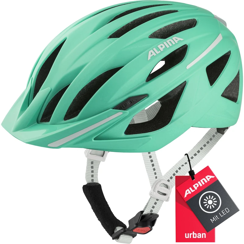 ALPINA Unisex - Adults, HAGA cycling helmet, turqouise matt, 51-56 cm
