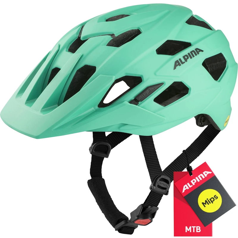 ALPINA Unisex - Adults, PLOSE MIPS cycling helmet, turqouise matt, 52-57 cm