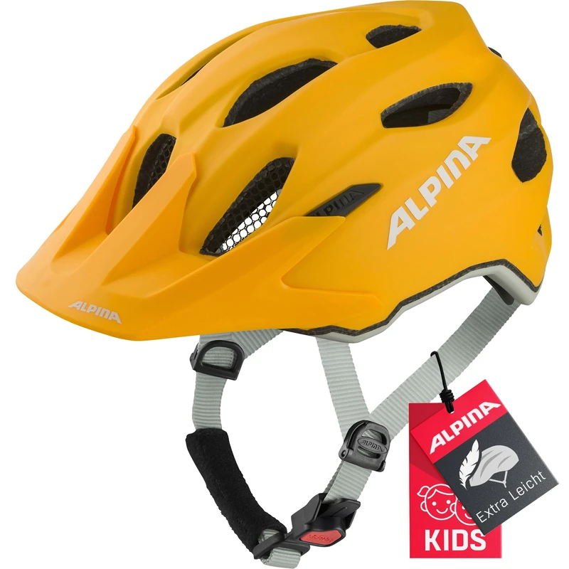 ALPINA Unisex - Children, CARAPAX JR. cycling helmet, burned-yellow matt, 51-56 cm