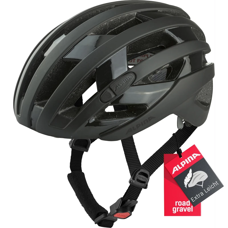 ALPINA Unisex - Adults, RAVEL cycling helmet, black matt, 55-59 cm