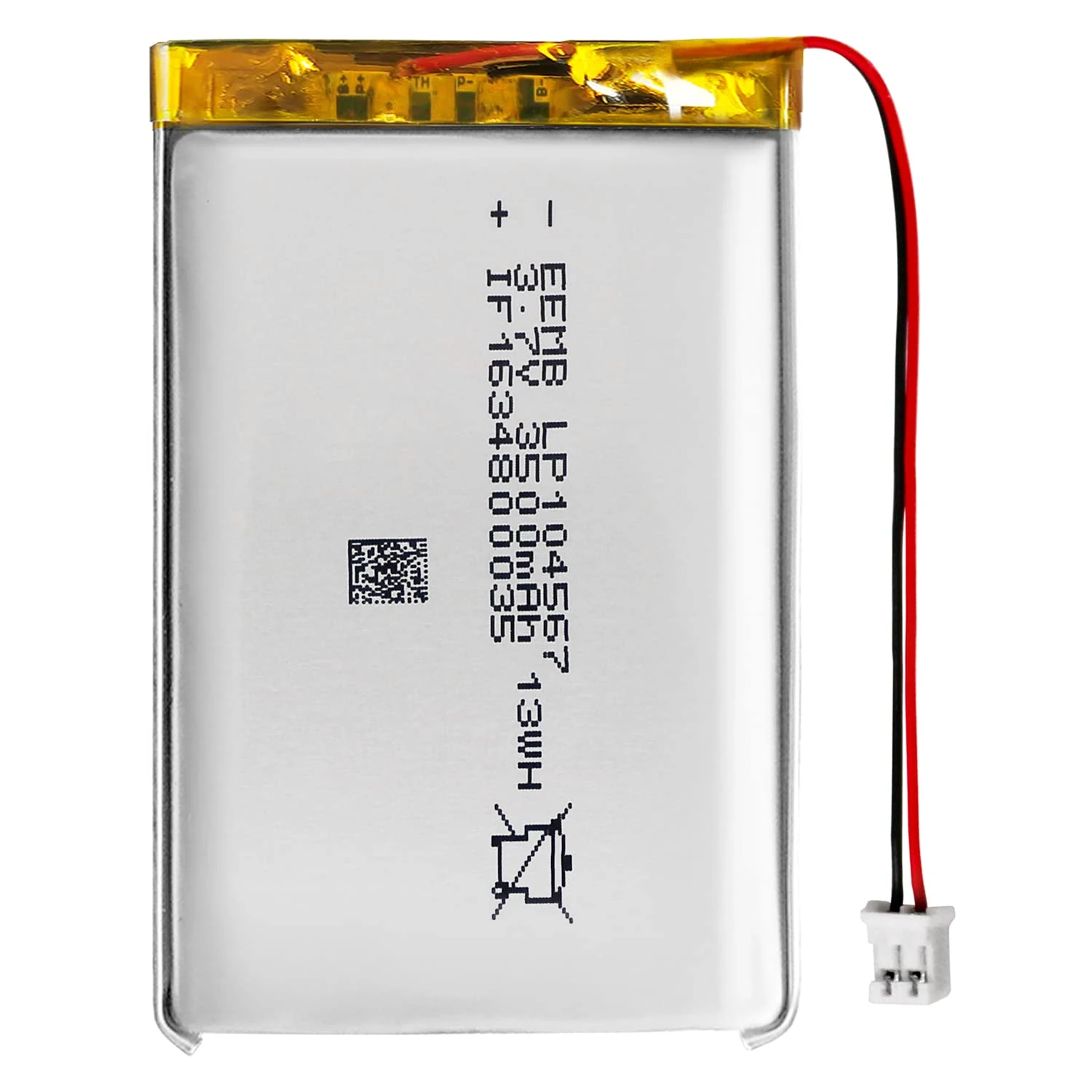 EEMB 3.7V Lipo Battery 3500mAh 104567 Lithium Polymer Ion Battery Rechargeable lithium ion polymer battery with JST connector