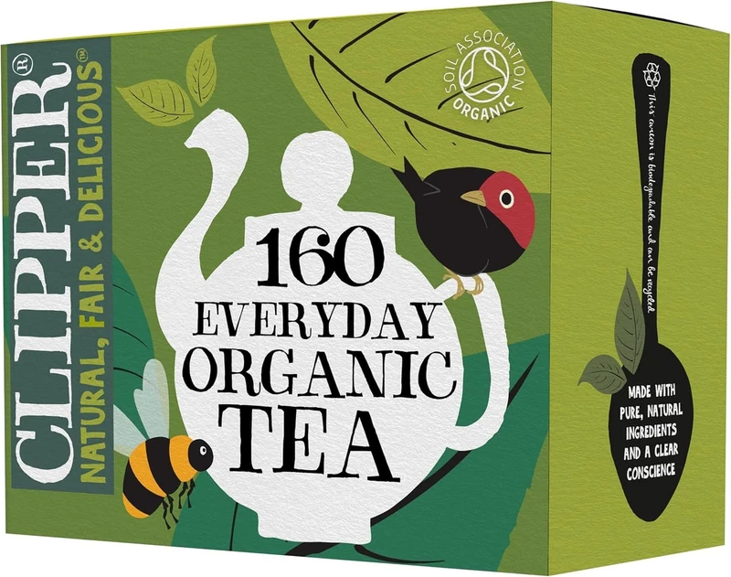 Clipper Organic Everyday Teabags, Black Tea Bags, Natural, Unbleached, Plant-Based Biodegradable & Sustainable Teabags, Eco Conscious & Non GM Tea