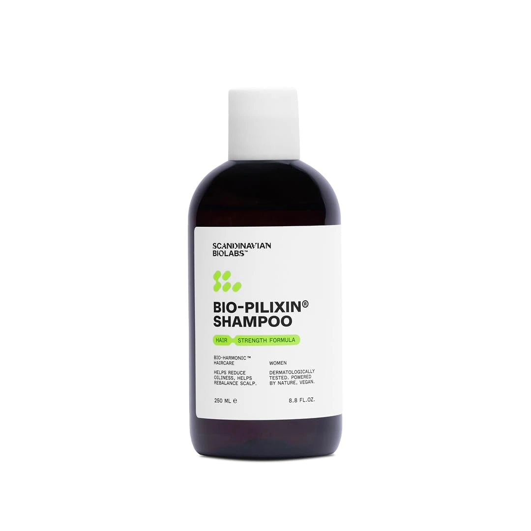 Scandinavian Biolabs Bio-Pilixin® Hair Strength Shampoo For Women | Strengthens Hair, Eliminates Greasiness, Balances Scalp, Dermatologically Tested, Made in Denmark, 250 mL / 8.8 Oz