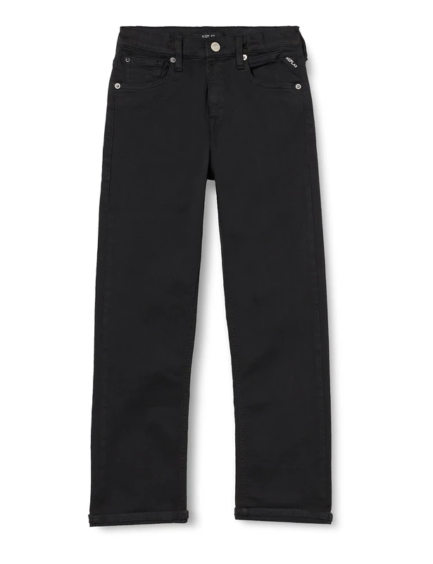 REPLAY Boy's SB9008 Hyperflex Colour Xlite Jeans, 098 BLACK, 10A