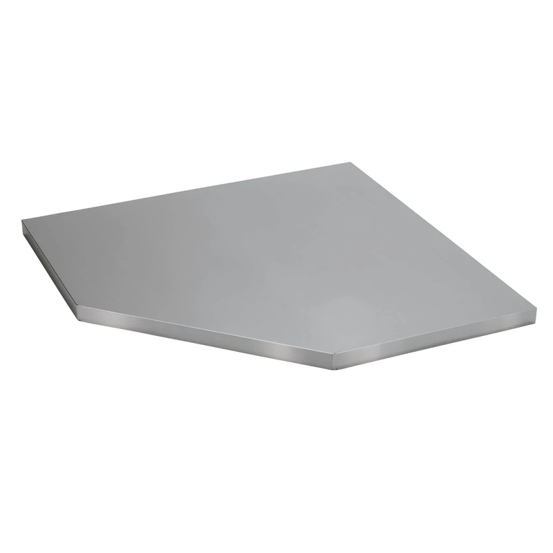 BUNKER 33203 Modular Stainless Steel Worktop for Corner Cabinet, 865 mm - Image 1