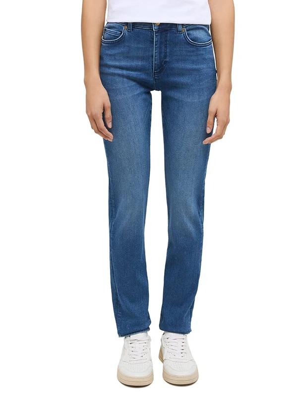 Mustang Women's Style Crosby Relaxed Slim Jeans, Medium Blue 702, 34W x 34L