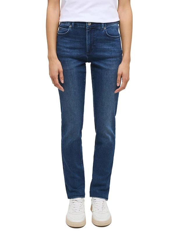 Mustang Women's Style Crosby Relaxed Slim Jeans, Dark Blue 802, 27W x 32L