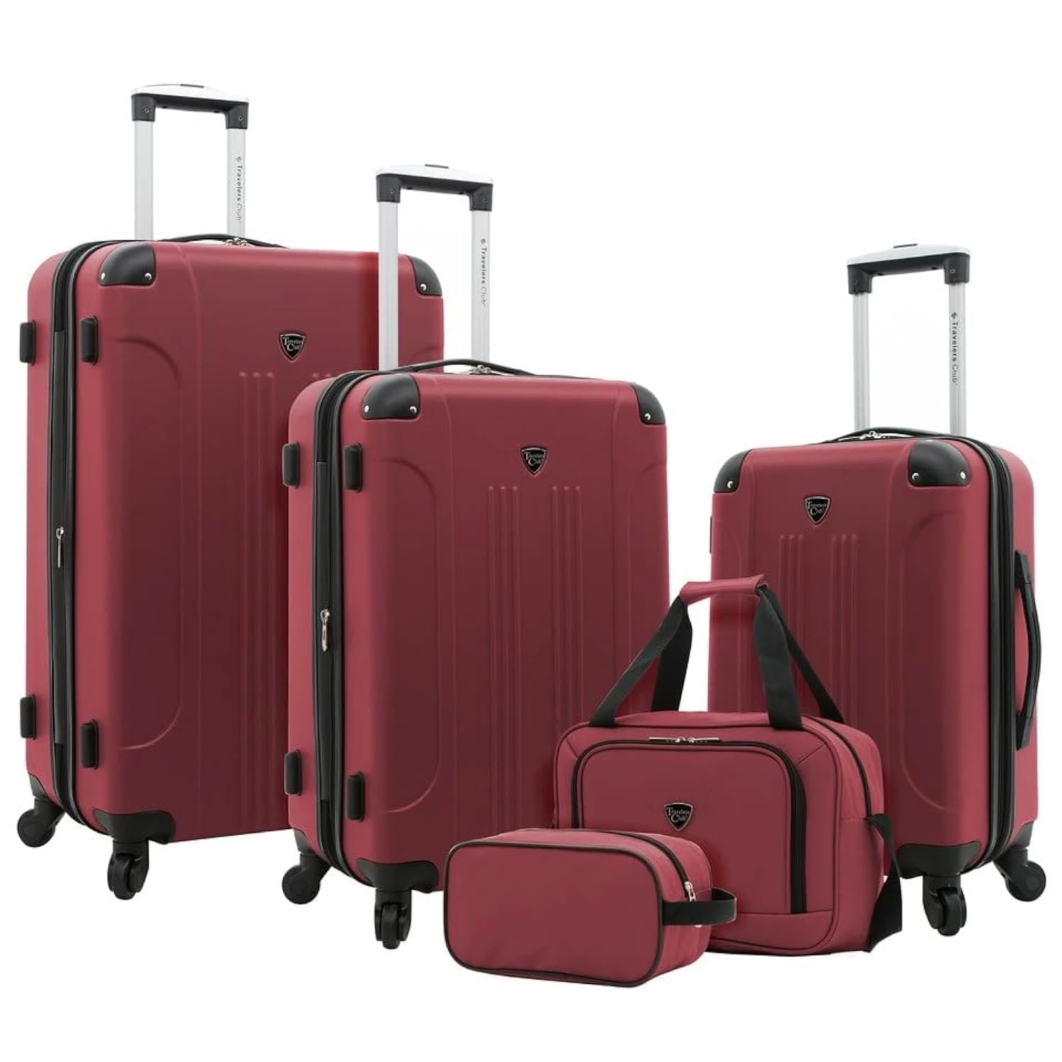Travelers Club Chicago Hardside Expandable Spinner Luggages, Apple Butter, 5 Piece Set, Chicago Hardside Expandable Spinner Luggage