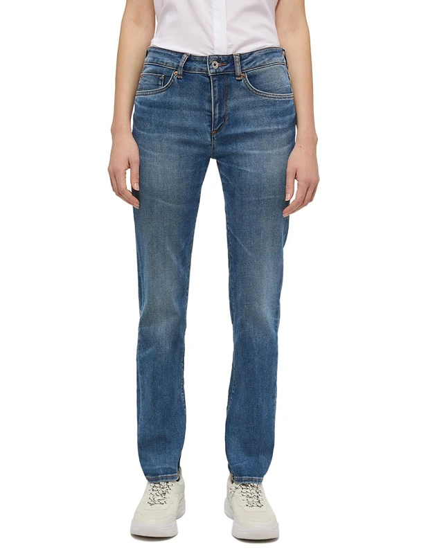 MUSTANG Women's Style Shelby Slim Jeans, mid-Blue, 27W x 32L