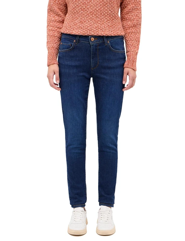 MUSTANG Women's Style Shelby Skinny Jeans, Blue, 28W x 32L