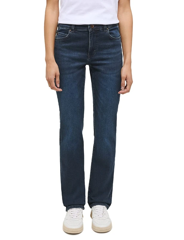 MUSTANG Women's Style Crosby Relaxed Straight Jeans, Dark Blue 882, 28W x 32L