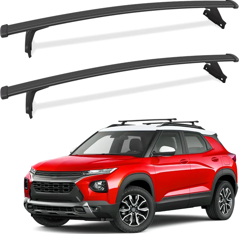 KINGGERI 220lbs Cross Bars Roof Rack Compatible with Chevy Chevrolet Trailblazer 2021 2022 2023 2024 2025 L LT ACTIV RS, Heavy Duty Aluminum Roof Rails Crossbars Cargo Carrier Rooftop SUV Accessories