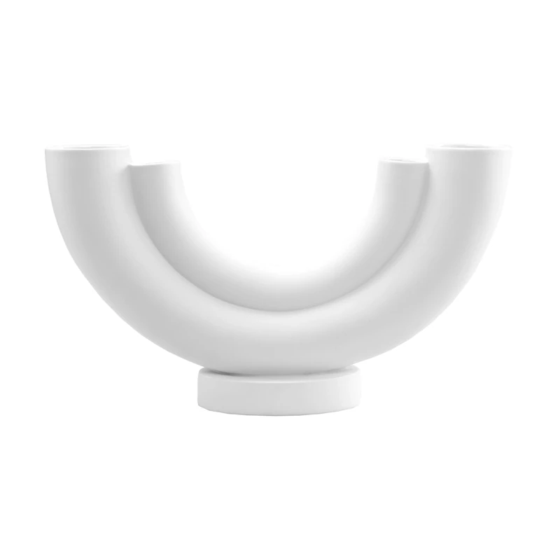 Goebel Studio 8 Georgina Vase - Porcelain Design Vase White, Decorative Vase Modern Home Accessory 52 cm 30-800-22-1 - Image 1