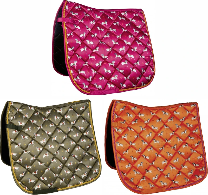 HKM Allure Cheval Full Saddle Pads Cranberry Pony Dressur