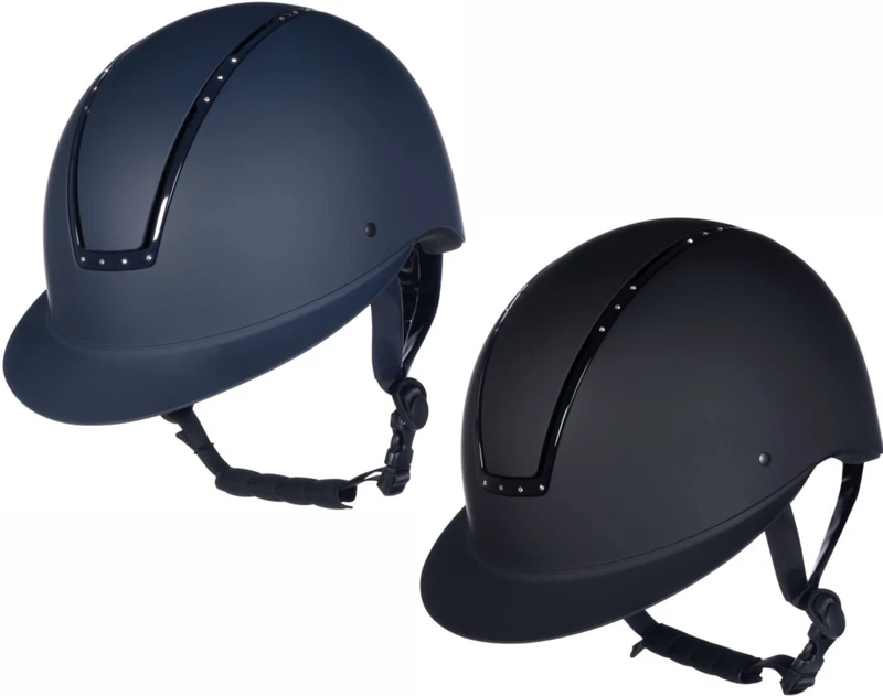 HKM Lady Shield Diamond Riding Helmet Dark Blue S