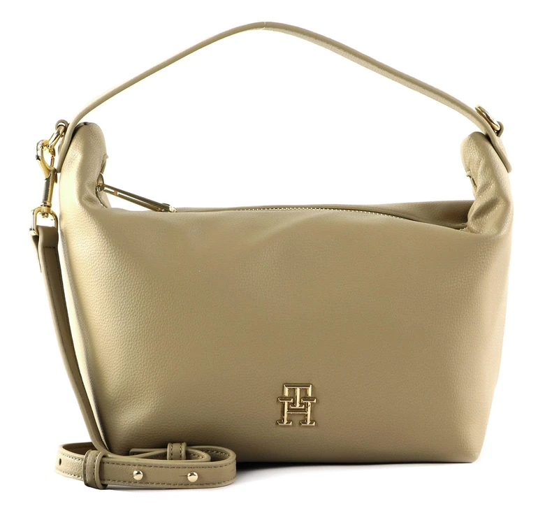 Tommy Hilfiger Women TH Casual Shoulder Bag Small, Beige (Beige), One Size