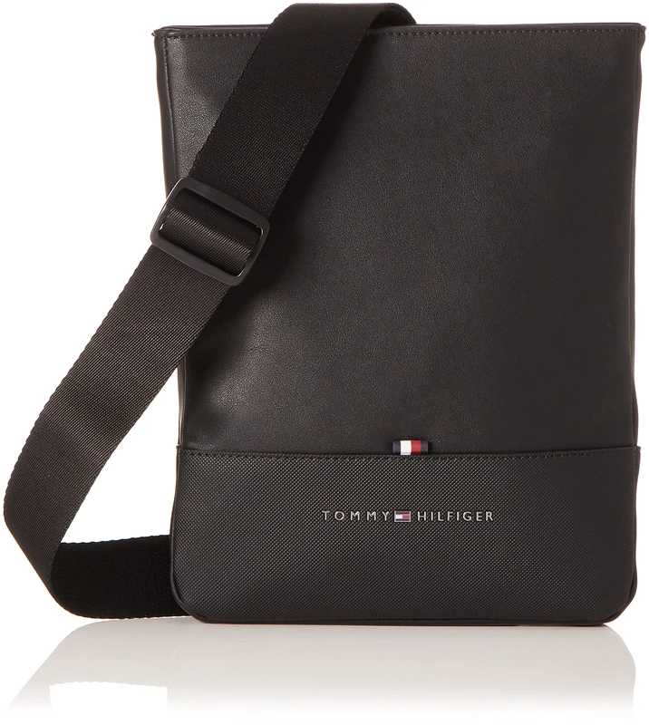 Tommy Hilfiger Men TH Essential Crossover Shoulder Bag Small, Black (Black), One Size