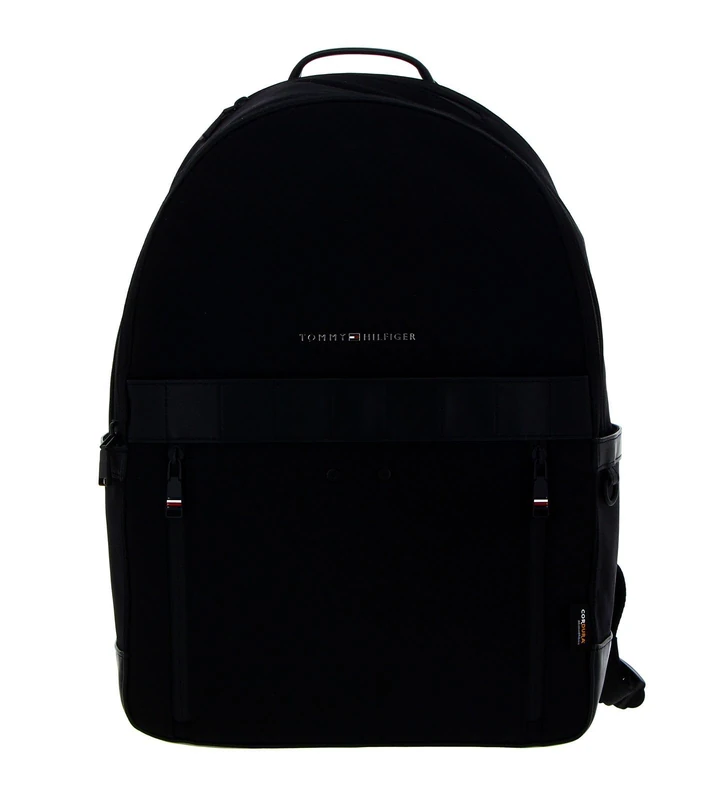 Tommy Hilfiger Men TH Elevated 1985 Backpack Hand Luggage, Black (Black), One Size - Image 1