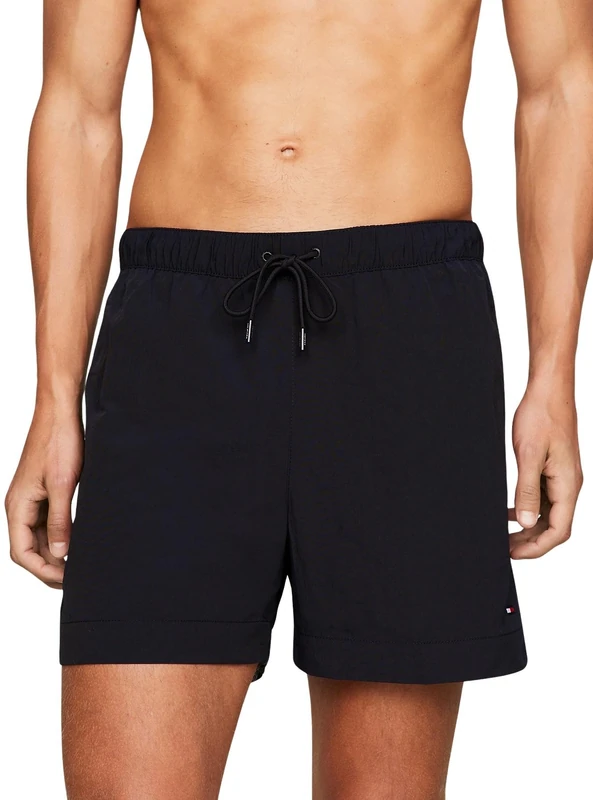 Tommy Hilfiger Men’s Medium Drawstring Medium Length Swim Shorts, Blue (Desert Sky), M