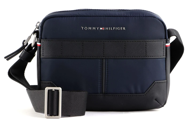 Tommy Hilfiger Men TH Elevate Nylon Camera Shoulder Bag Small, Blue (Space Blue), One Size