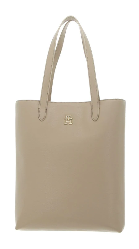 Tommy Hilfiger Women TH Casual Slim Tote Ns Bag with Interior Pockets, Beige (Beige), One Size - Image 1