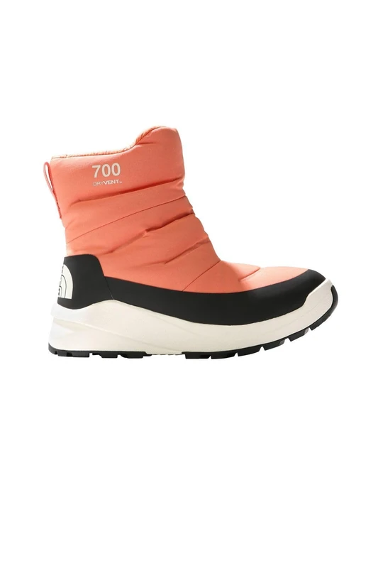 The North Face Nuptse Il Track Shoe Coral Sunrise/TNF Black 8.5
