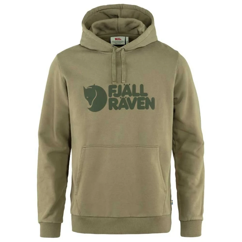 Fjallraven 84144-622 Fjällräven Logo Hoodie M Sweatshirt Men's Light Olive Size S