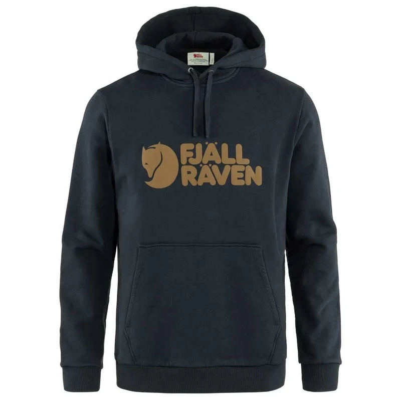 Fjallraven 84144-555 Fjällräven Logo Hoodie M Sweatshirt Men's Dark Navy Size XS