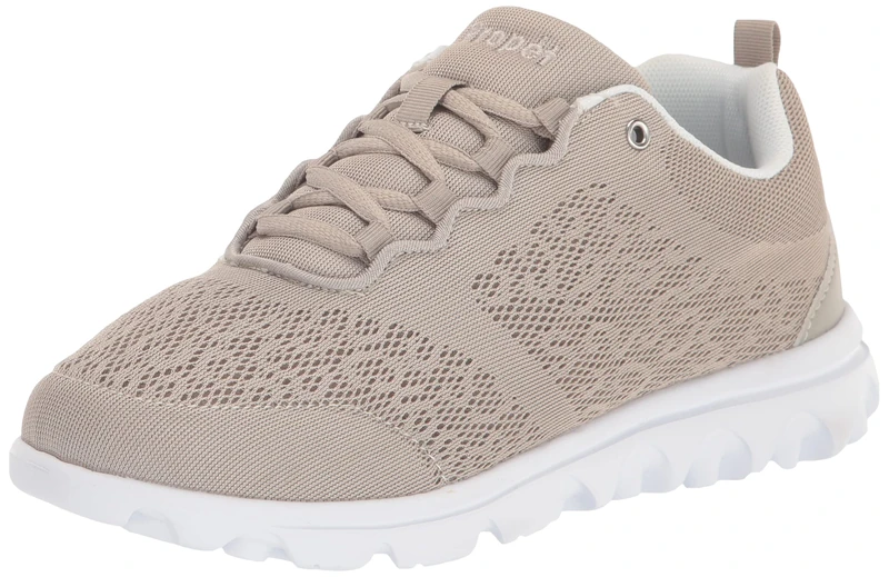 Propét Women's TravelActiv Casual Lace Up Sneaker, Taupe, 10 XX-Wide