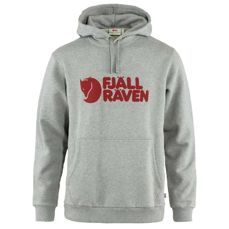 Fjallraven 84144-020-999 Fjällräven Logo Hoodie M Sweatshirt Men's Grey-Melange Size XS
