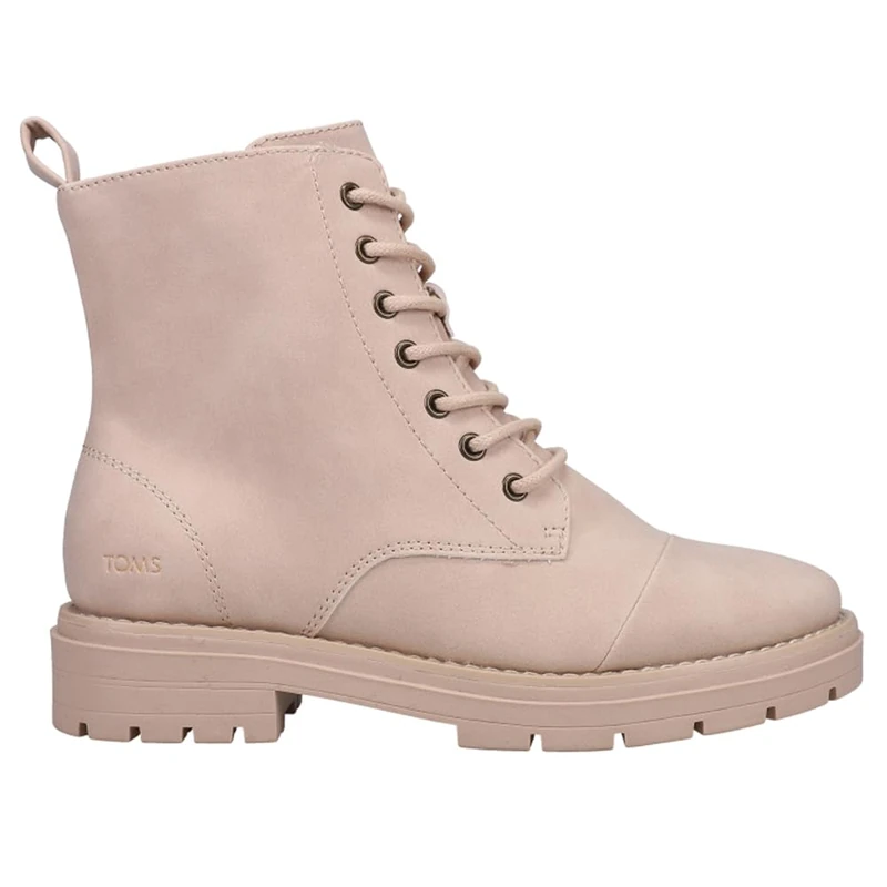 TOMS Women's Alaya Combat Fashion Boot, Saharah Synthetic Nubuck, 4.5 UK