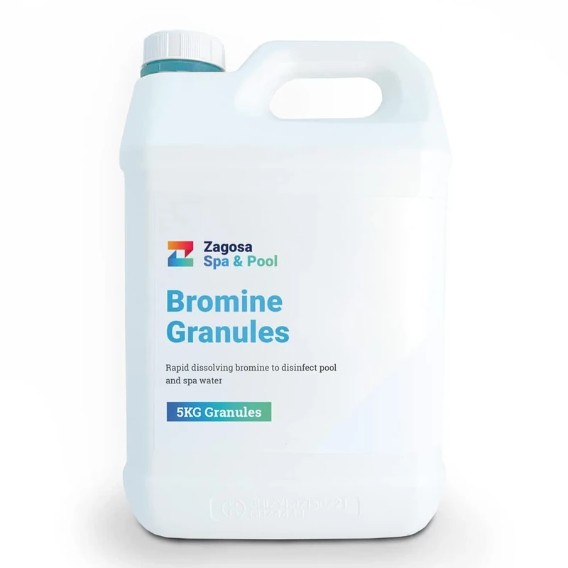 Zagosa 5kg Bromine Granules – Rapid Dissolving Bromine to Disinfect Spa, Pool, Hot Tub, Jacuzzi, Inflatable Spa & Whirlpool; Water Sanitizer, Algae Control, Gentle on Skin, Long-Lasting Disinfectant
