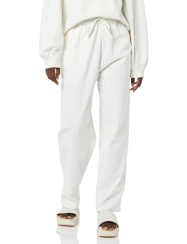 rare/self All-Gender Pull-on Wide Leg Twill Pant, White, 3