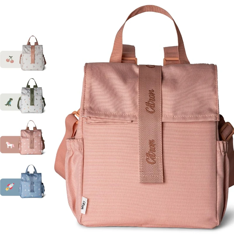 Citron Thermal Roll Up Baby Backpack - Pink Multicolor