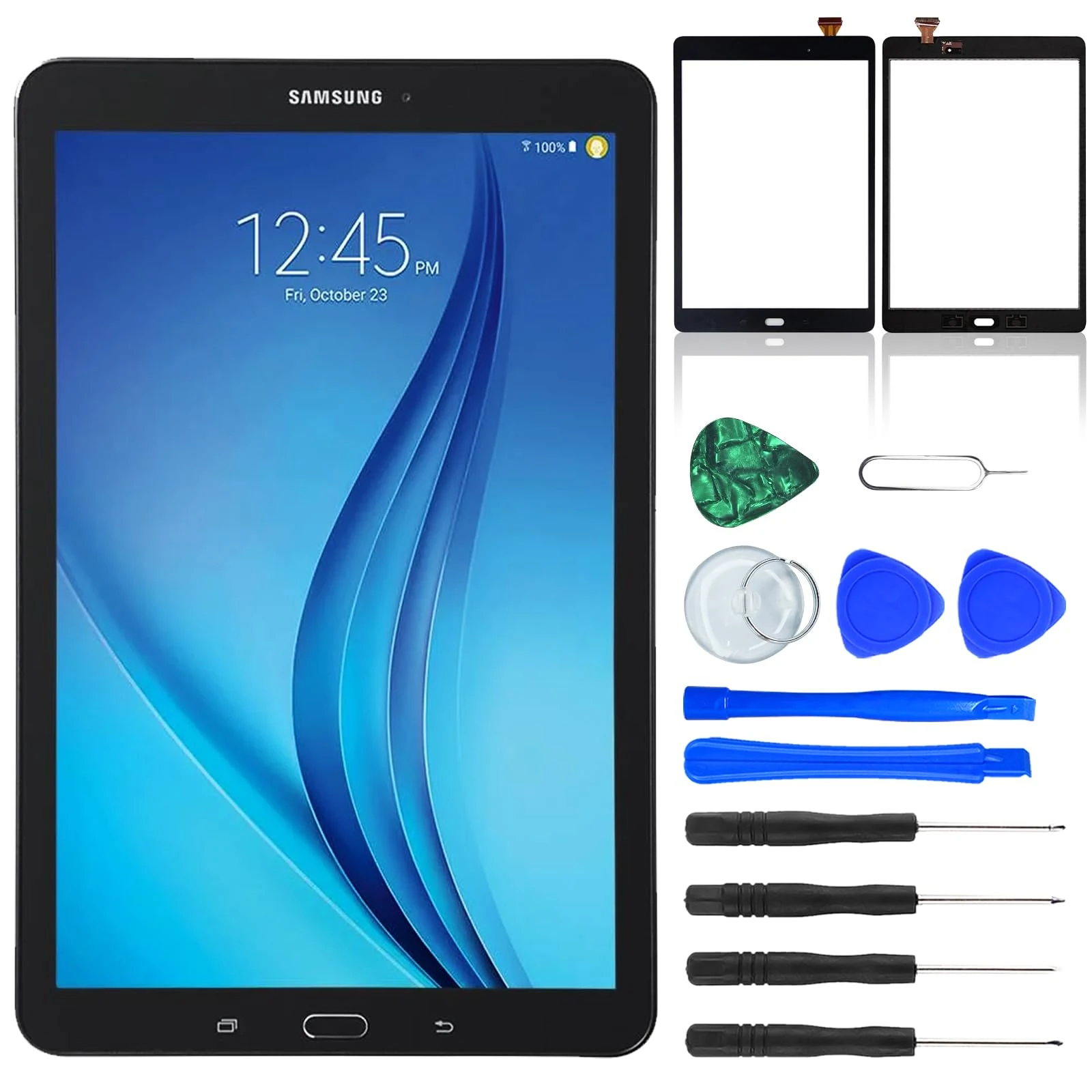 NB+ Screen Replacement For Samsung Galaxy Tab A 9.7" SM-T550 SM-T555 Touch Screen Digitizer Glass Pre-Installed Adhesive Black(Not LCD display)