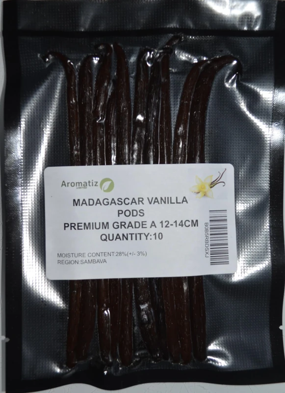 Aromatiz 10x Madagascar Vanilla Pods Grade A 12-14cm FRESH