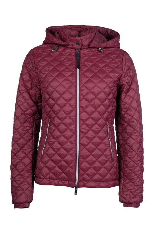 HKM Women's Stella Quilted Jacket, Wine Red, L