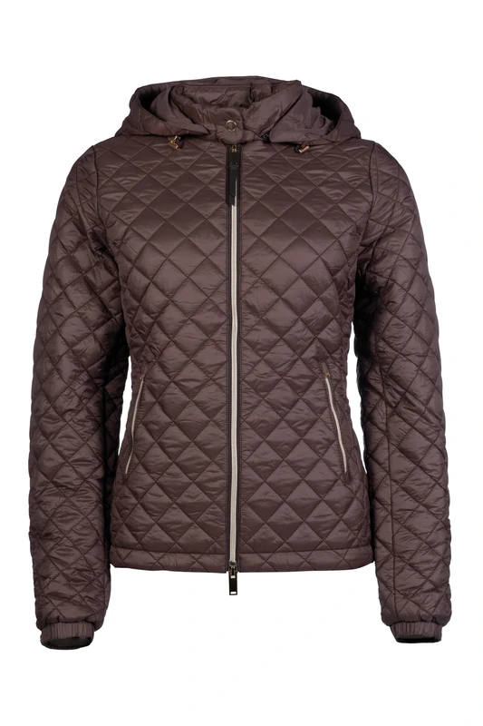 HKM Women's Stella Quilted Jacket, Dark Brown, L