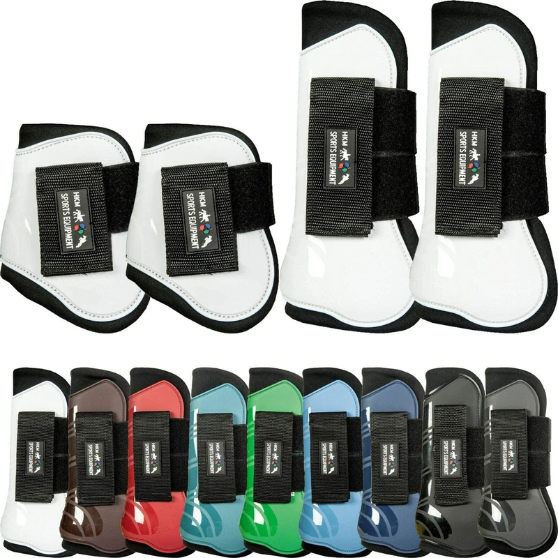 HKM Genua Set Of 4 Protection and Fetlock Boots Light Green Cob