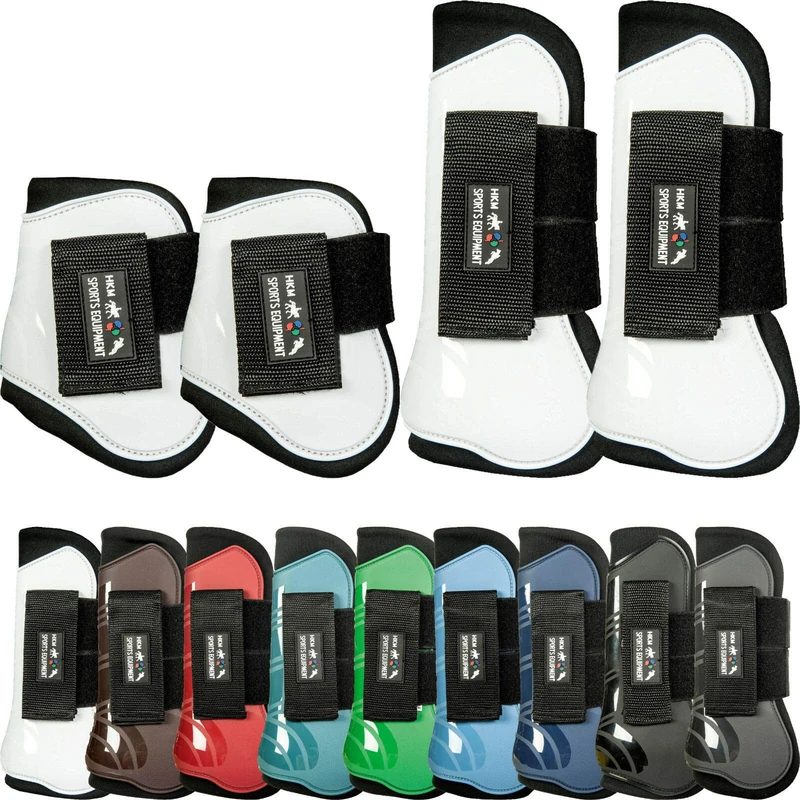 HKM Genua Set Of 4 Protection and Fetlock Boots Wine Red Full